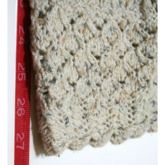 VTG 90's Handknitted Express Sweater Womens M Marled Cable Knit Classic Preppy - Picture 7 of 8